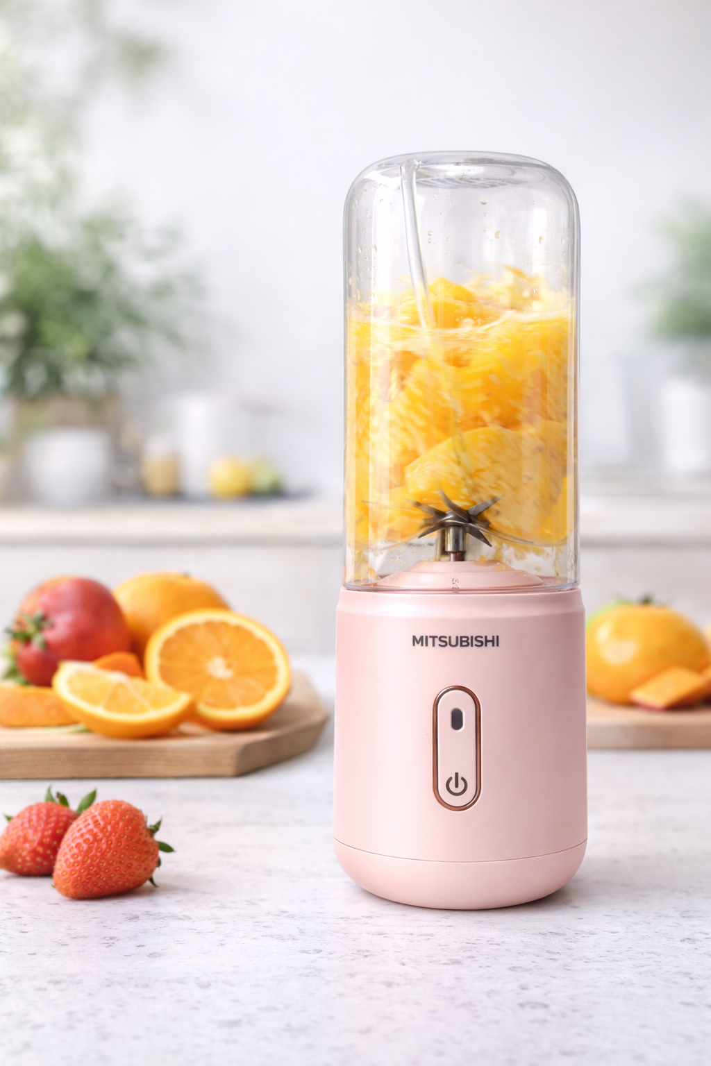 Mitsubishi 500ML Portable Juice Blender - USB Rechargeable Smoothie Maker | One Touch