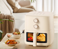 Bear 5L Air Fryer AF-5H15I52 - Glass Window, 360° Air Circulation | 1500W Cream