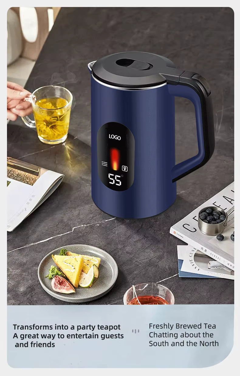 Smart Electric Kettle with Temperature Control - 24H Keep Warm | LED Display | 55dB Quiet | Ghana