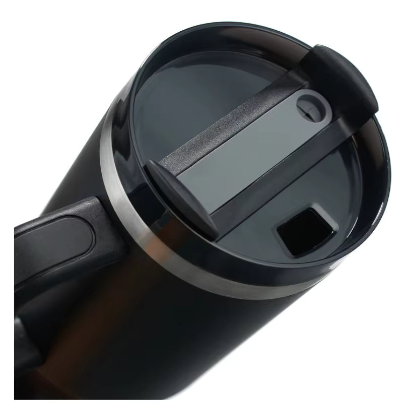 40oz Stainless Steel Vacuum Tumbler with Handle - 12 Hour Insulation | Travel Coffee Mug
