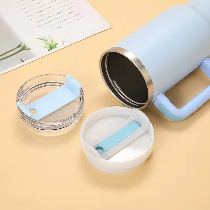 LMETJMA 40oz Stainless Steel Mug with Straw - Eco-Friendly Coffee & Beer Mug | Model JT999