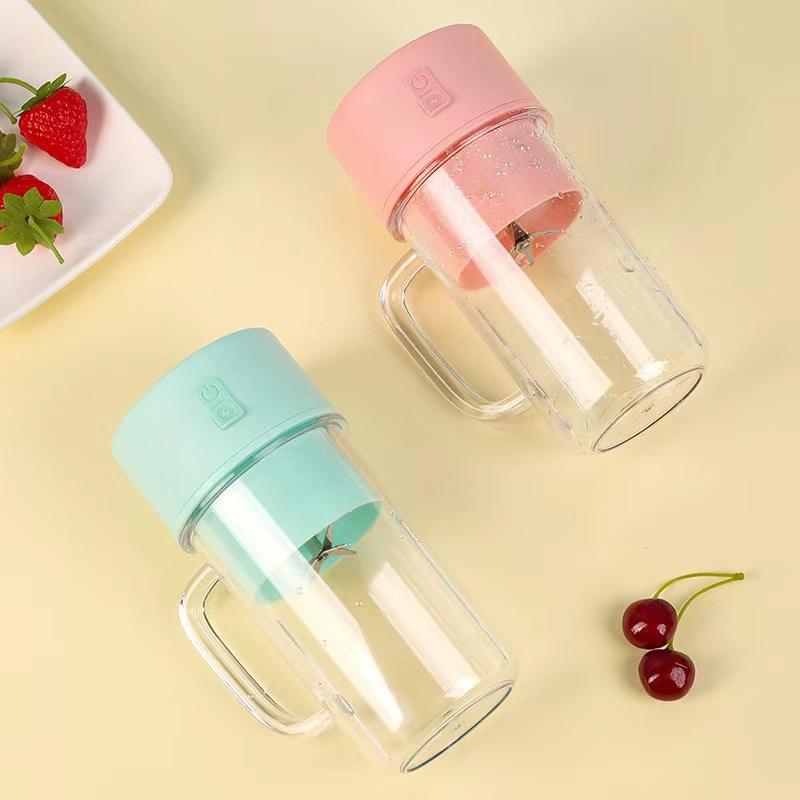 Portable Mini Juicer Blender 420ml - USB Rechargeable with Straw | 22000 RPM Low Noise | Ghana