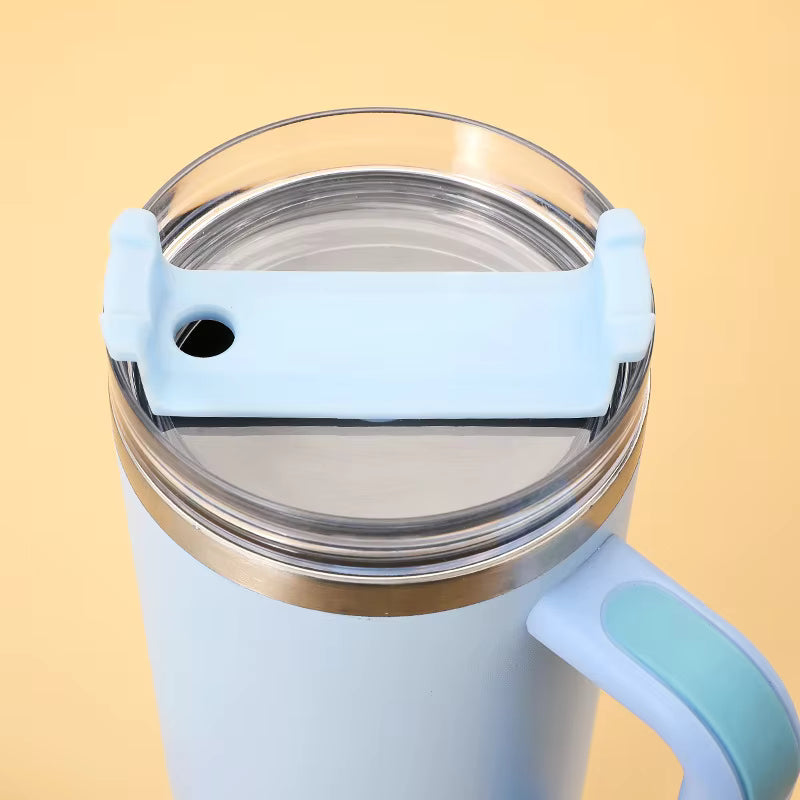 LMETJMA 40oz Stainless Steel Mug with Straw - Eco-Friendly Coffee & Beer Mug | Model JT999