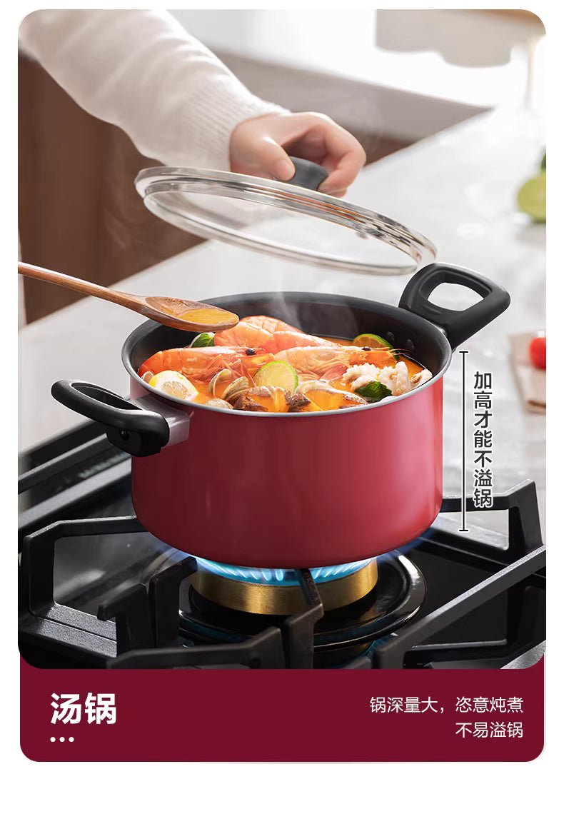 SUPOR UT-SP-003 Non-Stick Cookware Set - 5 Piece Pots & Pans | Gas & Induction Compatible