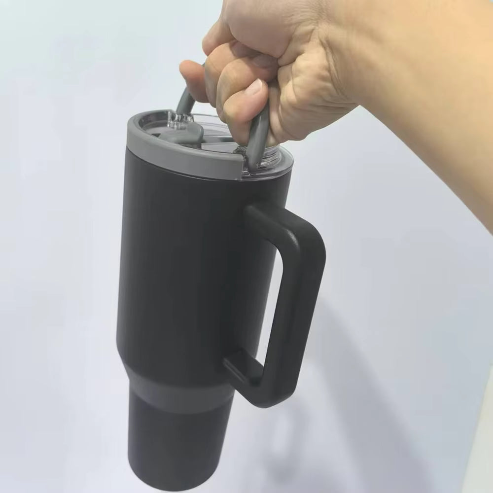 Stainless Steel Vacuum Flask for Couples - Portable Thermos with Handle | Large Capacity