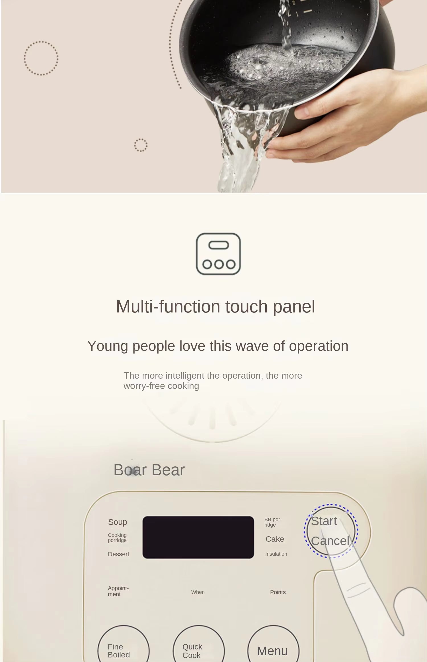 Little Bear Smart Rice Cooker - Microcomputer Control (2L/3L) | Perfect Rice Every Time