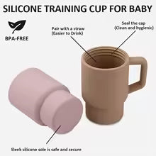 290ml Silicone Baby Cup with Handle - BPA-Free Kids Drinkware | Ages 0-12+