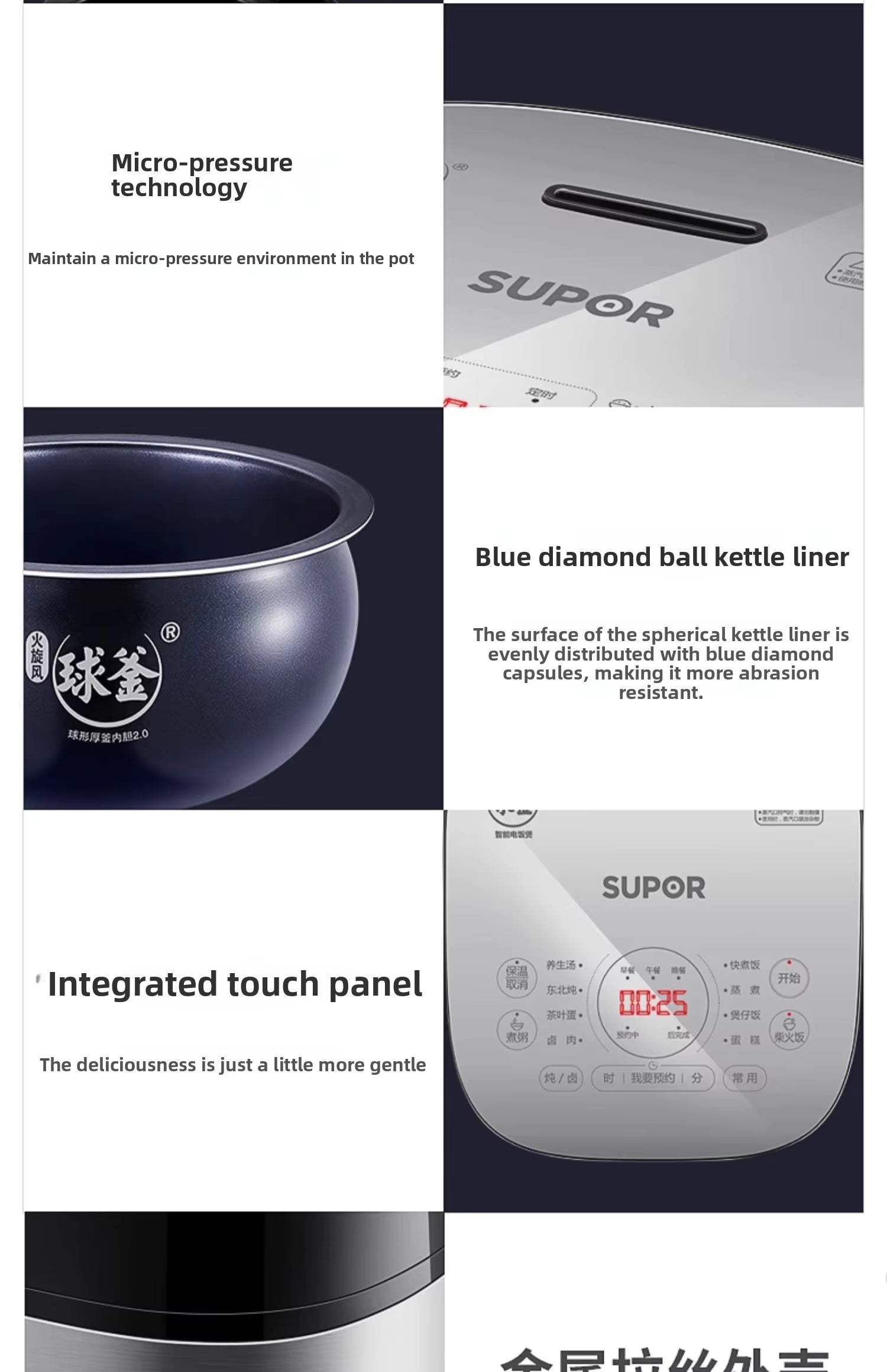 SUPOR Luxury Smart Rice Cooker 5L - 16 Functions with LCD & 24Hr Timer | Model SF50FC973