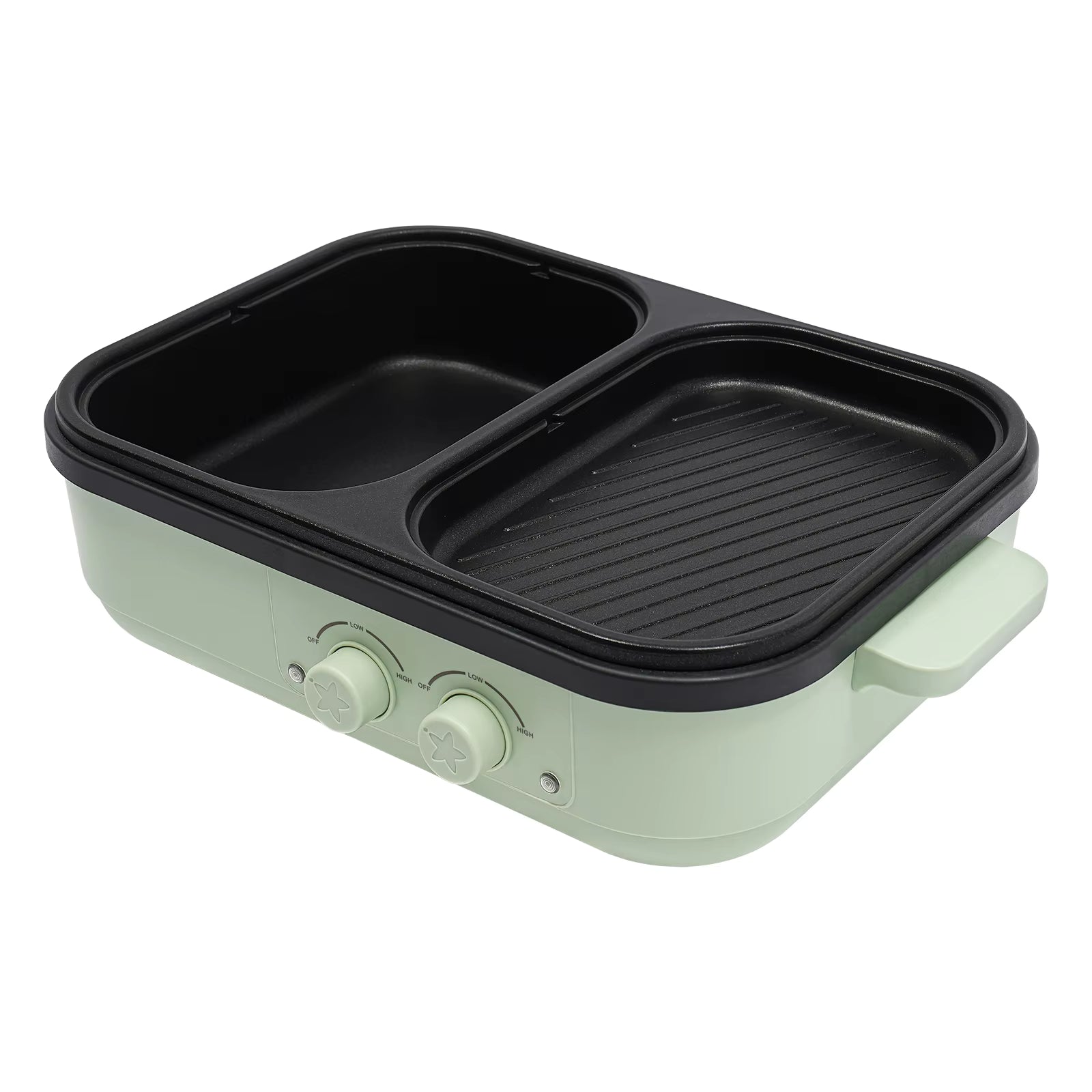 2-in-1 Electric Hot Pot & Grill 1300W - Dual Temperature Control Cooker | 1.2L Capacity