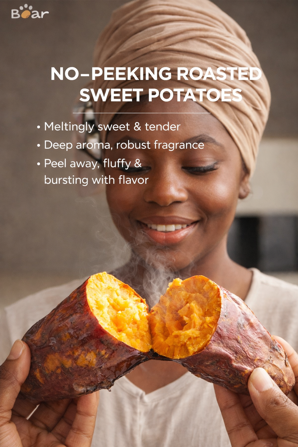 Bear 5L Air Fryer AF-5H15I52 - Glass Window, 360° Air Circulation | 1500W Cream