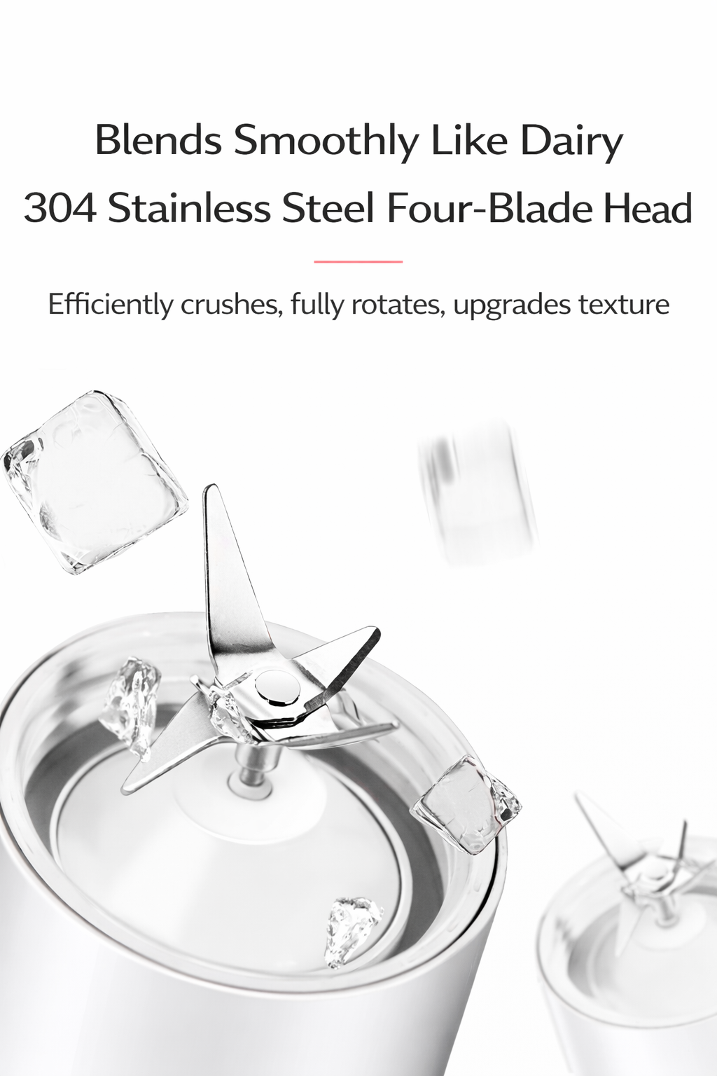 Portable Personal Blender 300ml - USB Rechargeable Smoothie Maker | Model TJE10C-150