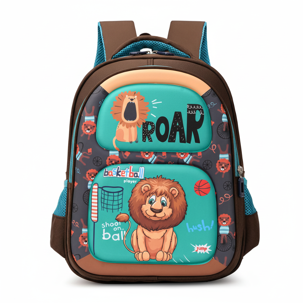 Lion ROAR Kindergarten Backpack - Studio White Background