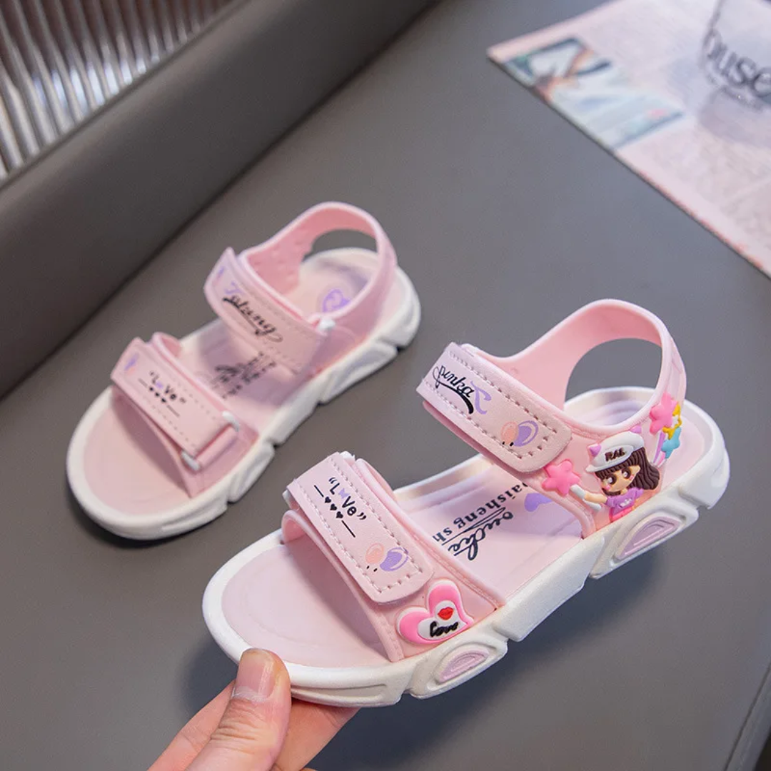 Girls Sport Sandals - Cute Cartoon Character Design