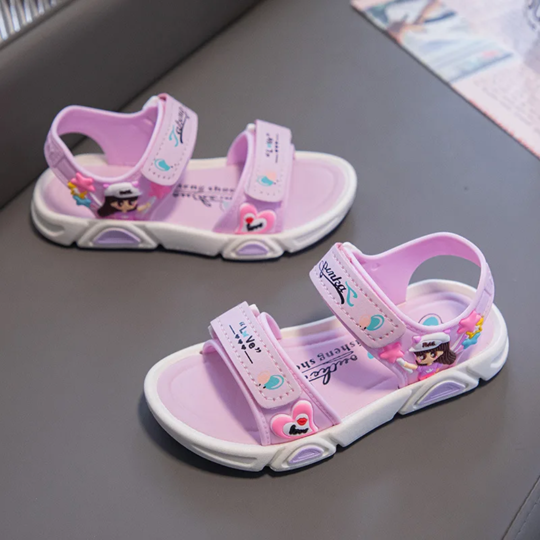 Girls Sport Sandals - Cute Cartoon Character Design