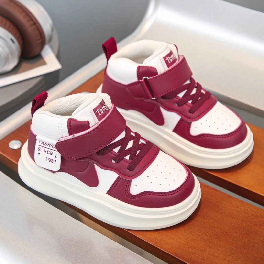 Kids High-Top Sneakers - Classic Basketball Style Shoes