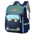 BAOTIANKEDA Premium Striped School Backpack - Multi-Compartment Kids Bag 40cm