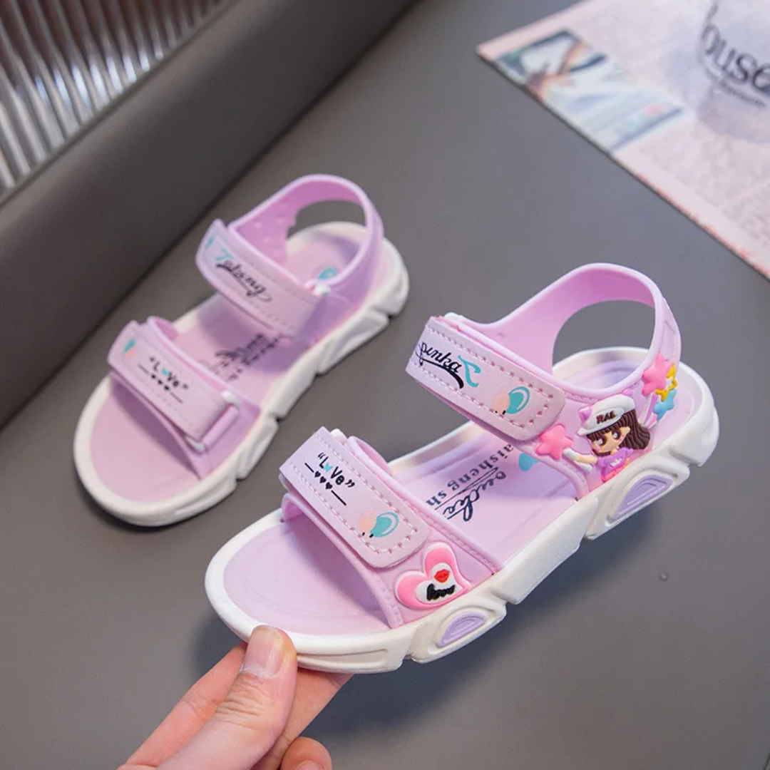 Girls Sport Sandals - Cute Cartoon Character Design