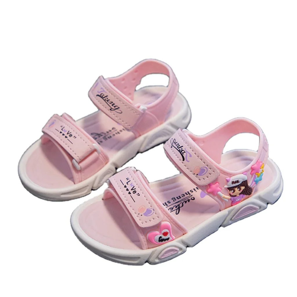 Girls Sport Sandals - Cute Cartoon Character Design