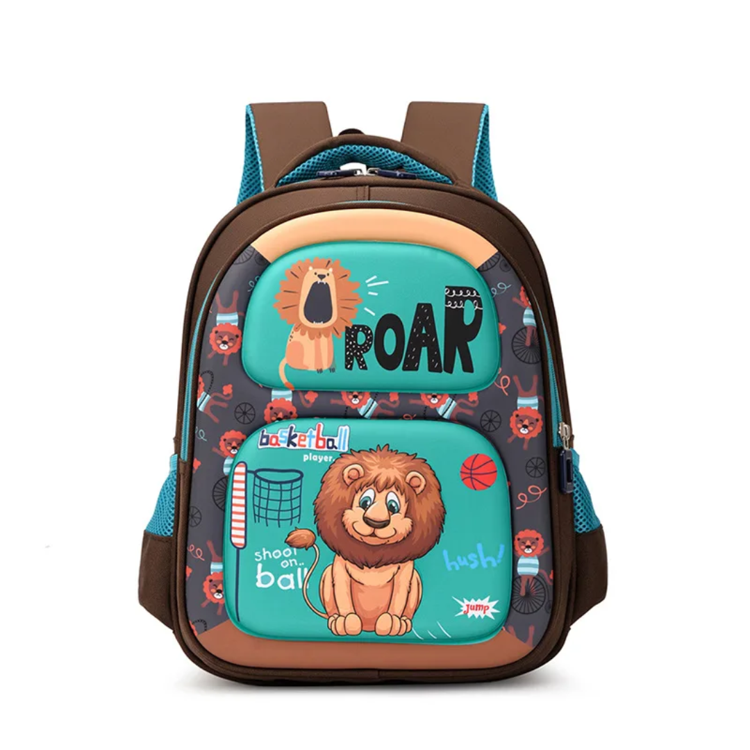 ROAR Lion Basketball Kids School Backpack - 32cm Multi-Sport Design Bag
