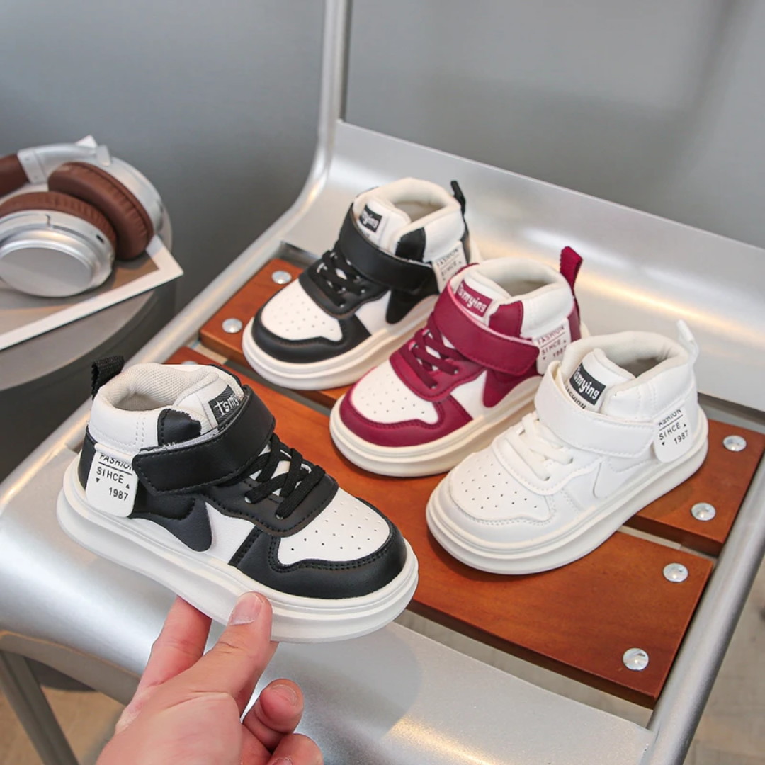 Kids High-Top Sneakers - Classic Basketball Style Shoes