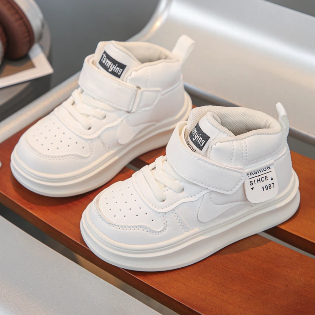 Kids High-Top Sneakers - Classic Basketball Style Shoes
